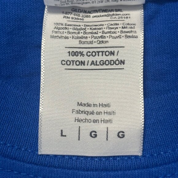 Vintage Ford Driving Skills Blue Graphic Gildan  T-Shirt Blue Large Shelby GT500 - Picture 6 of 8